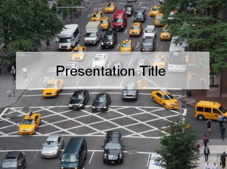 City Block Traffic PowerPoint Template