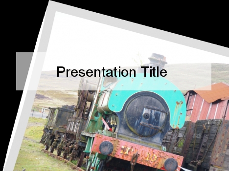 Steam Train Postcard PowerPoint Template