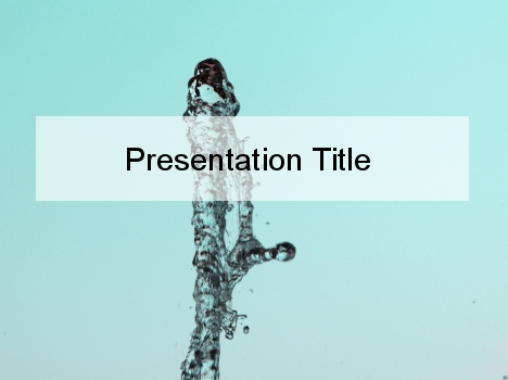 Water Spurt PowerPoint Template