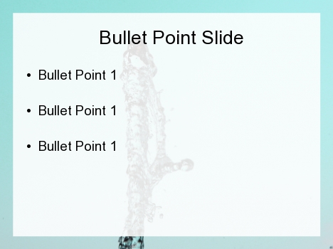 Water Spurt PowerPoint Template inside page
