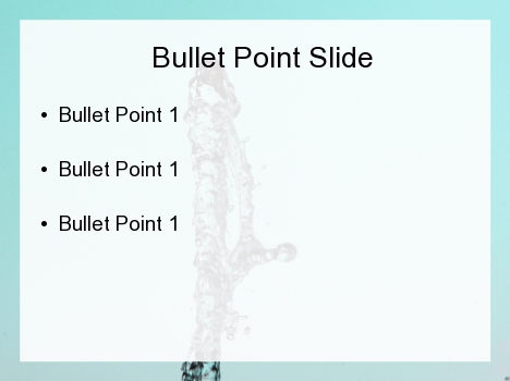 Water Spurt PowerPoint Template inside page